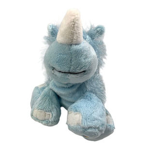 Ganz Webkinz Blue‎ Rhino Long Hair Plush Stuffed Animal Toy HM196 No Code